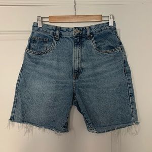 High rise jean shorts